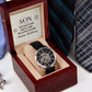 Personalized Birthday Gift For Son - Happy Birthday - Men's Skeleton Watch - Celeste Jewel