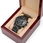Personalized Black Chronograph Watch For Men - Celeste Jewel
