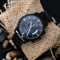 Personalized Black Chronograph Watch For Men - Celeste Jewel