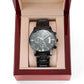 Personalized Black Chronograph Watch For Men - Celeste Jewel