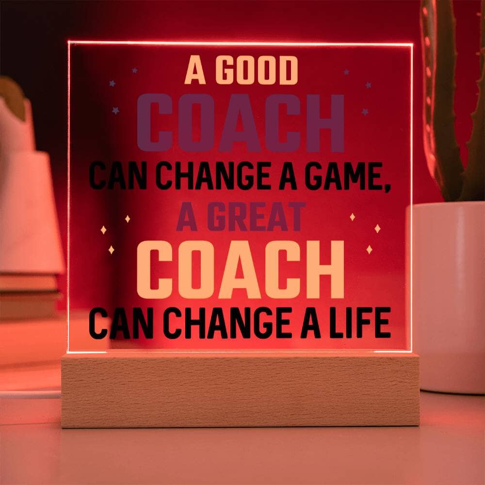 Personalized Gift For Coach - Acrylic Square Plaque - Celeste Jewel