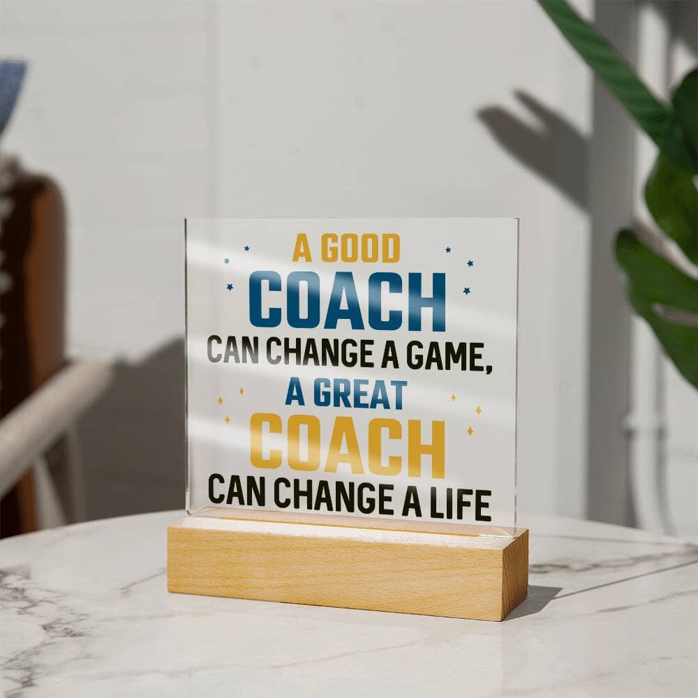 Personalized Gift For Coach - Acrylic Square Plaque - Celeste Jewel