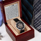 Personalized Gift For Dad - How Special You Are To Me - Men's Skeleton Watch - Celeste Jewel