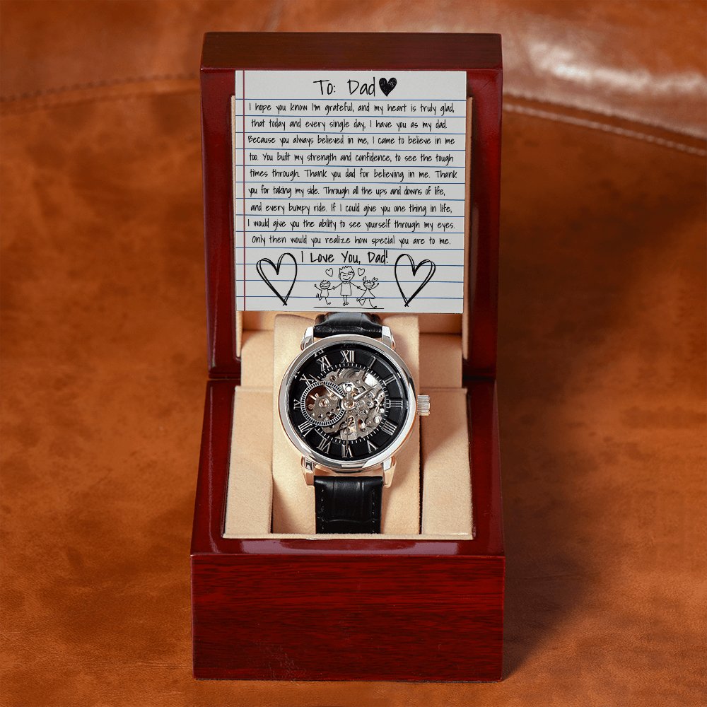 Personalized Gift For Dad - How Special You Are To Me - Skeleton Watch - Celeste Jewel