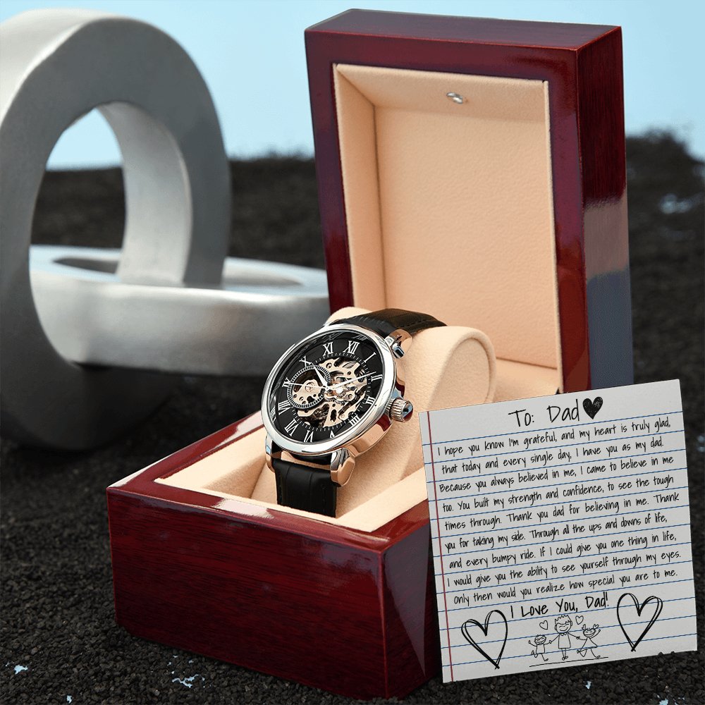 Personalized Gift For Dad - How Special You Are To Me - Skeleton Watch - Celeste Jewel