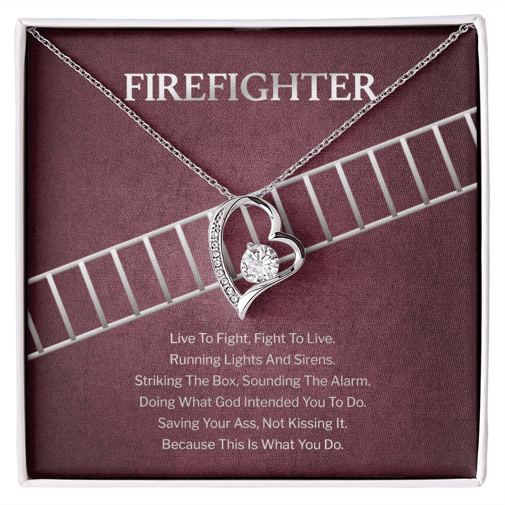 Personalized Gift For Firefighter - Live To Fighter - Eternal Love Necklace - Celeste Jewel