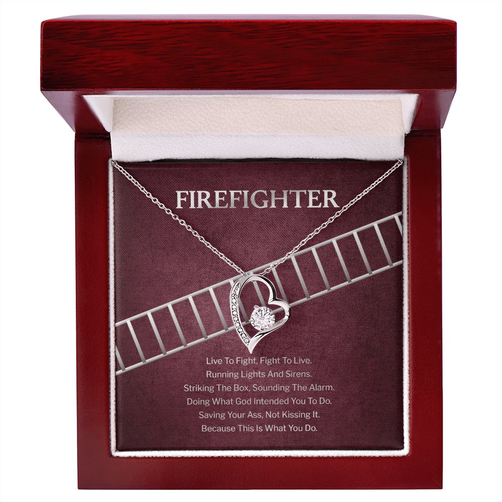 Personalized Gift For Firefighter - Live To Fighter - Eternal Love Necklace - Celeste Jewel