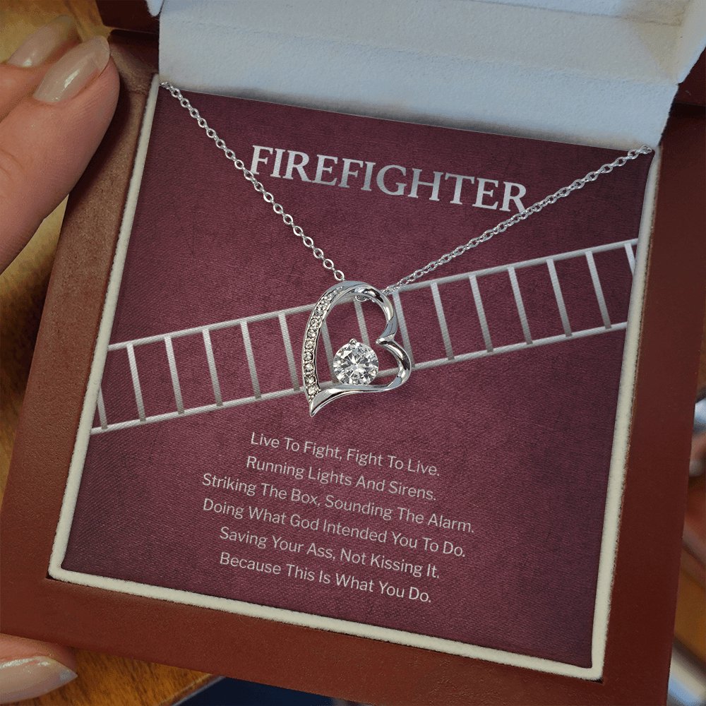 Personalized Gift For Firefighter - Live To Fighter - Eternal Love Necklace - Celeste Jewel