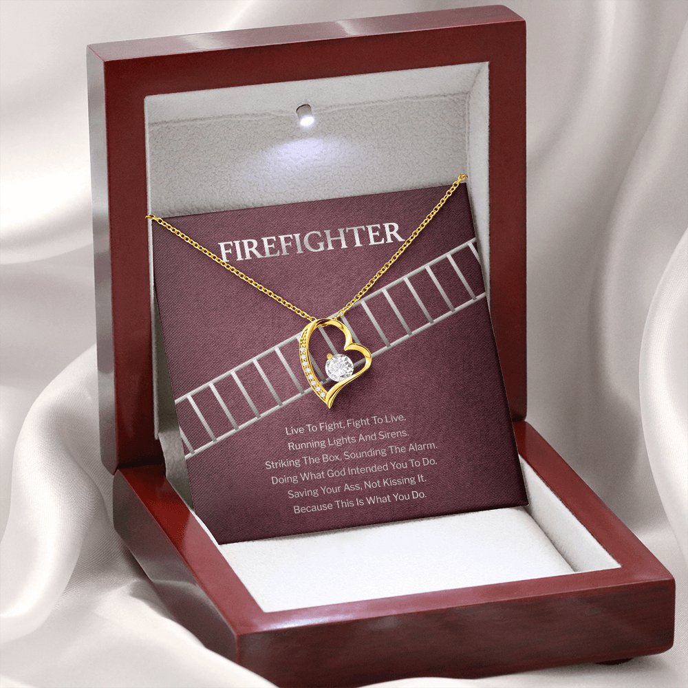 Personalized Gift For Firefighter - Live To Fighter - Eternal Love Necklace - Celeste Jewel