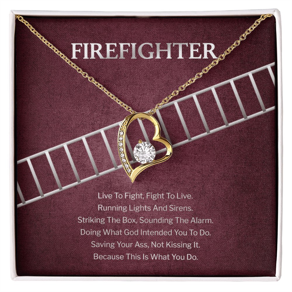 Personalized Gift For Firefighter - Live To Fighter - Eternal Love Necklace - Celeste Jewel