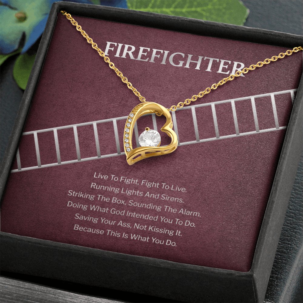 Personalized Gift For Firefighter - Live To Fighter - Eternal Love Necklace - Celeste Jewel