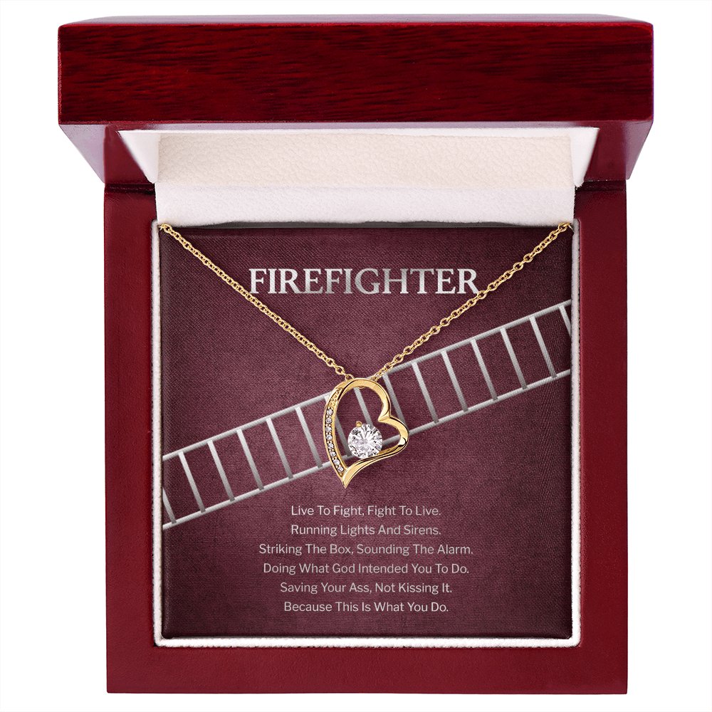 Personalized Gift For Firefighter - Live To Fighter - Eternal Love Necklace - Celeste Jewel