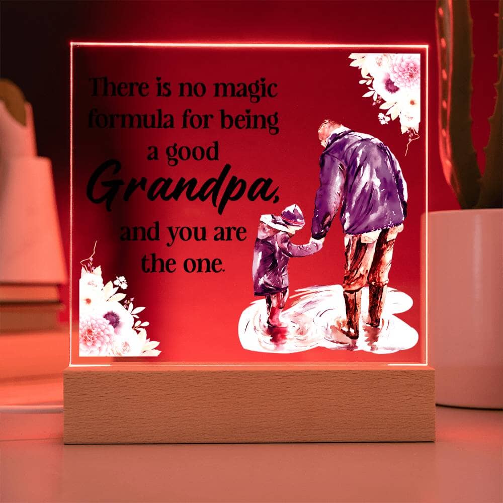 Personalized Gift For Grandpa - Acrylic Square Plaque - Celeste Jewel