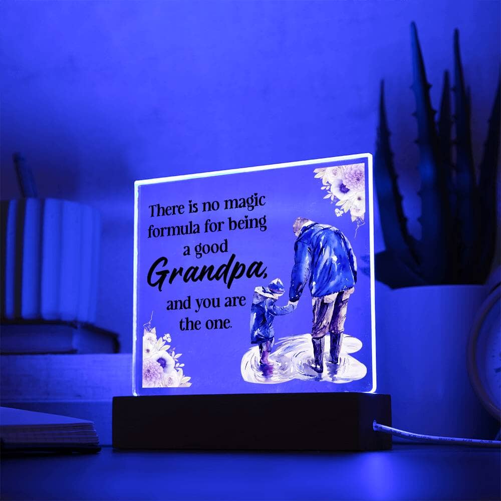 Personalized Gift For Grandpa - Acrylic Square Plaque - Celeste Jewel