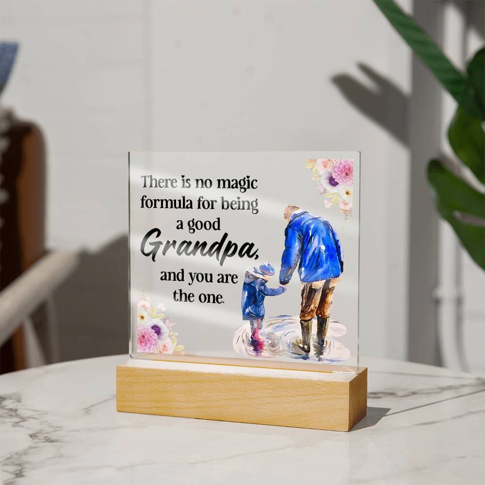 Personalized Gift For Grandpa - Acrylic Square Plaque - Celeste Jewel