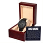 Personalized Gift For Him - Men's Black Chronograph Watch - Celeste Jewel
