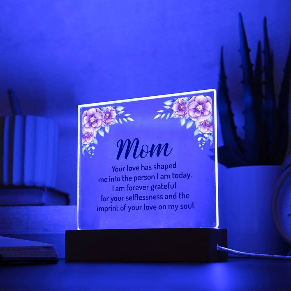 Personalized Gift For Mom - Acrylic Square Plaque - Celeste Jewel