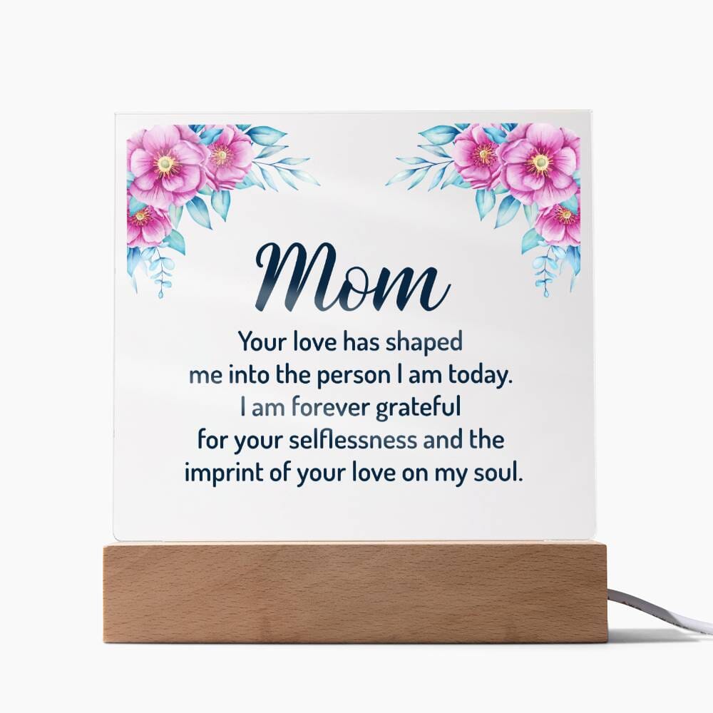 Personalized Gift For Mom - Acrylic Square Plaque - Celeste Jewel