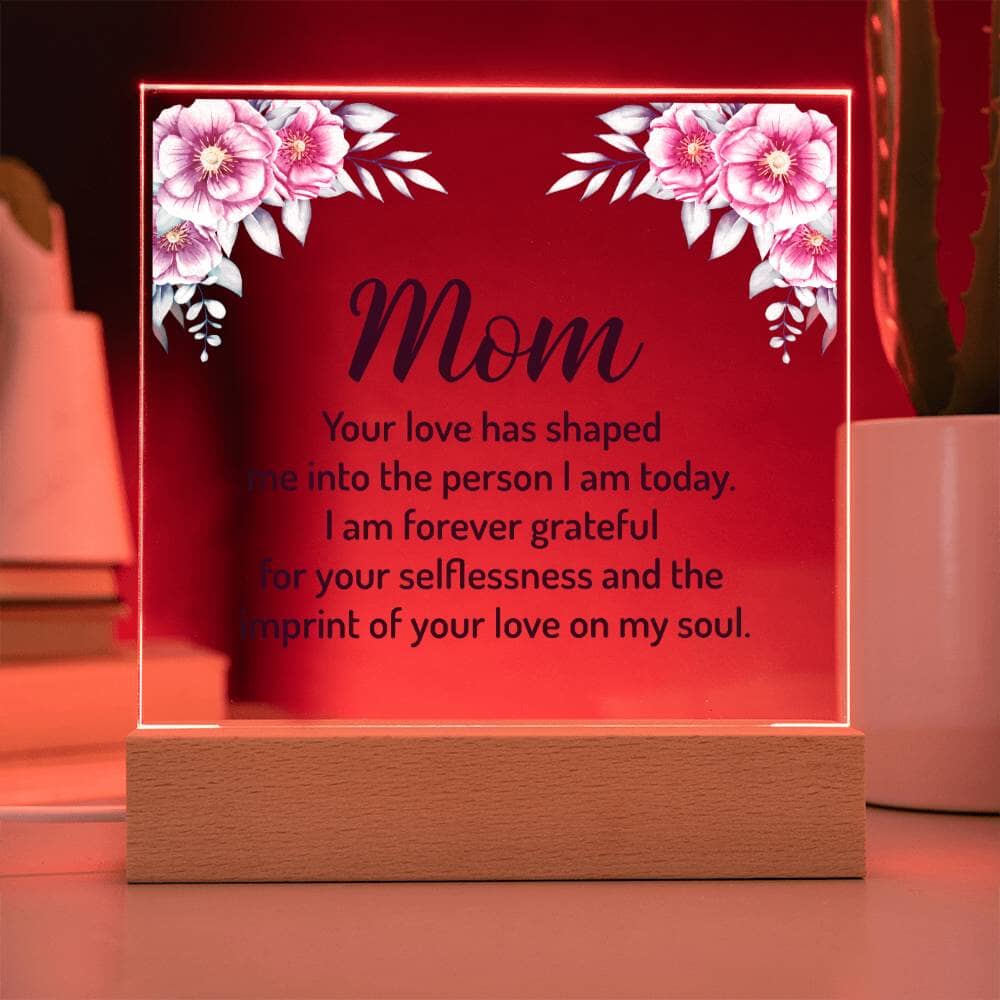 Personalized Gift For Mom - Acrylic Square Plaque - Celeste Jewel