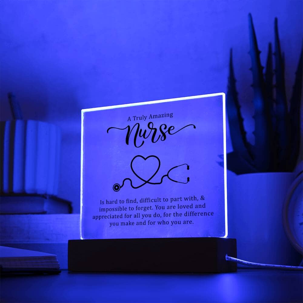 Personalized Gift For Nurse - Acrylic Square Plaque - Celeste Jewel