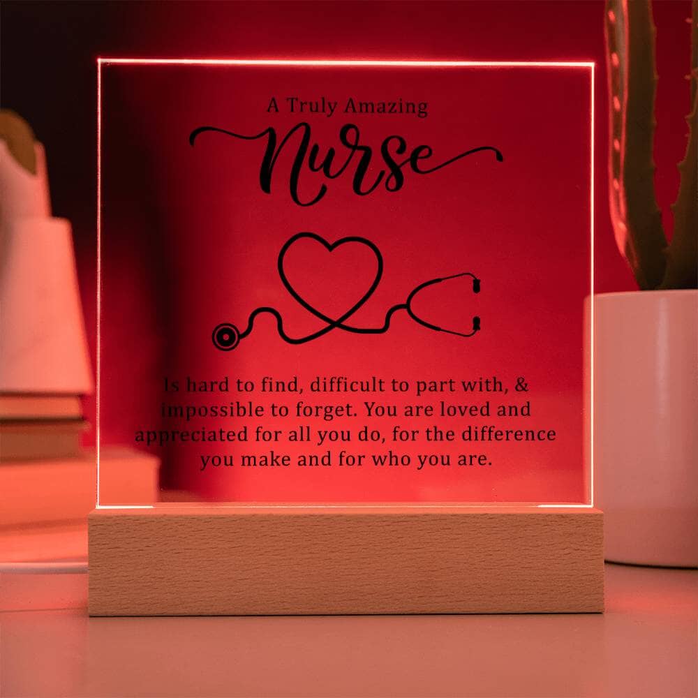 Personalized Gift For Nurse - Acrylic Square Plaque - Celeste Jewel