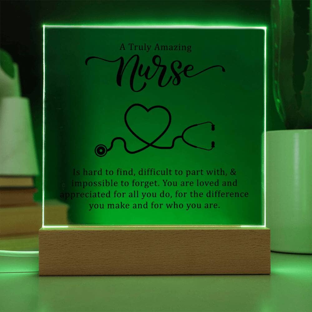 Personalized Gift For Nurse - Acrylic Square Plaque - Celeste Jewel