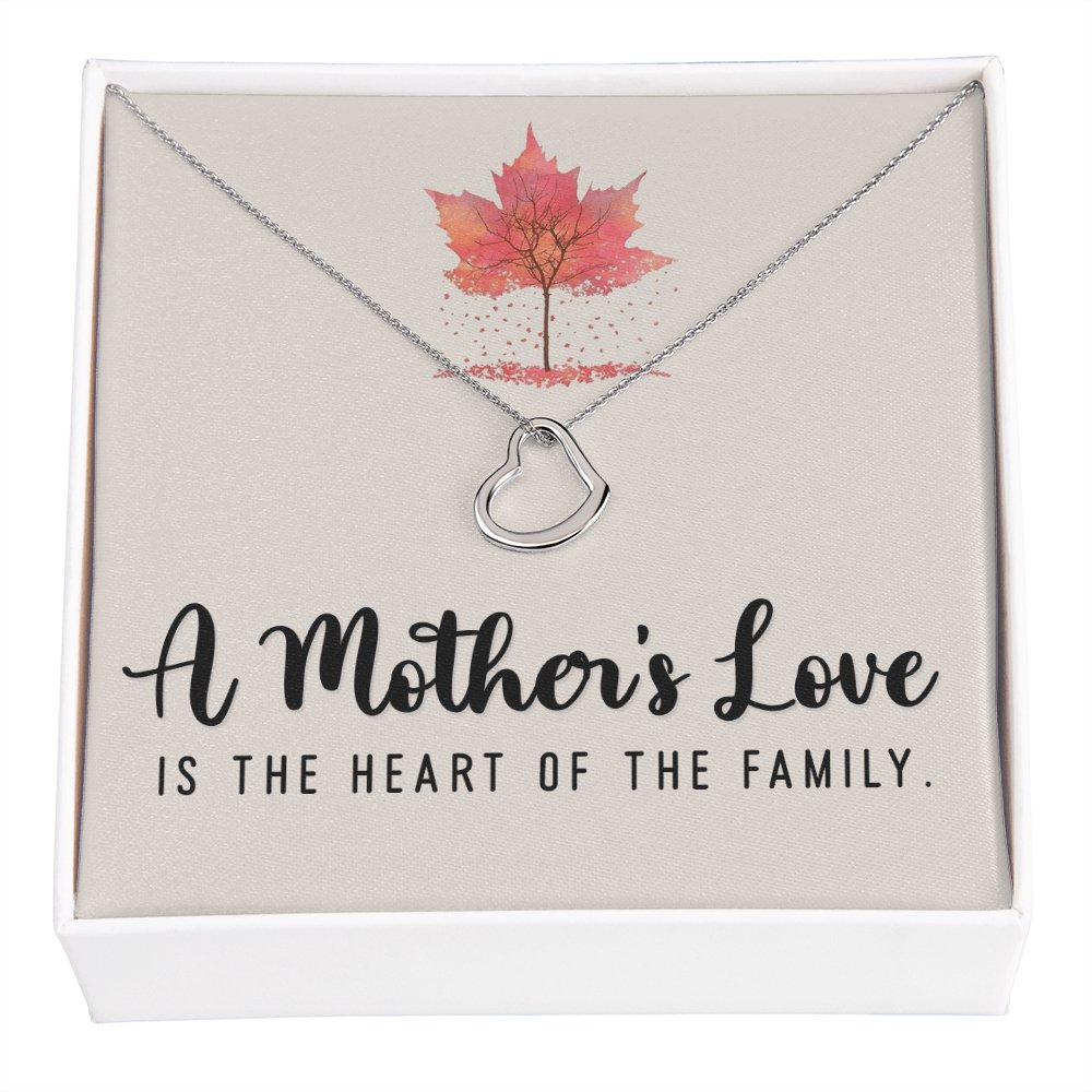 Personalized Mother's Day Gift - Mom Birthday Gift - Dainty Heart Necklace - Celeste Jewel