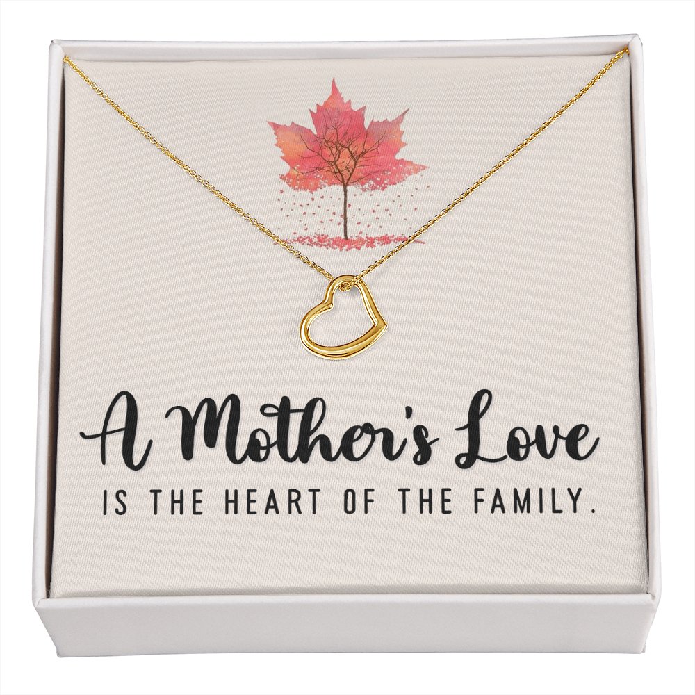 Personalized Mother's Day Gift - Mom Birthday Gift - Dainty Heart Necklace - Celeste Jewel