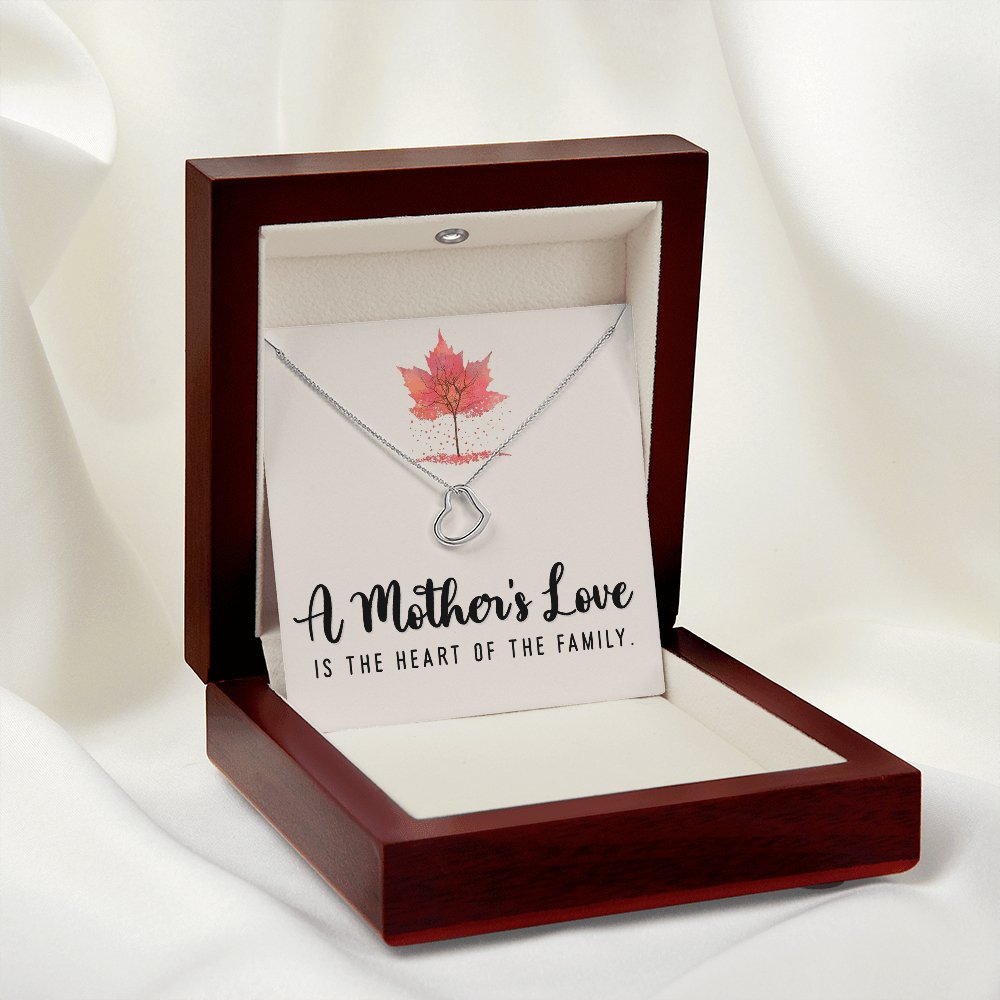 Personalized Mother's Day Gift - Mom Birthday Gift - Dainty Heart Necklace - Celeste Jewel