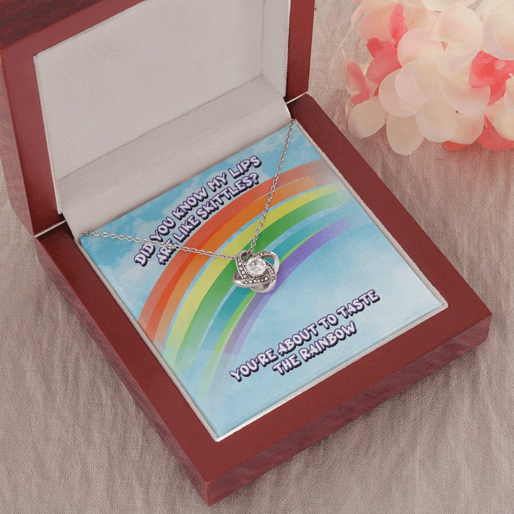 Pickup Line Gift For Her - Skittles - Love Knot Necklace - Celeste Jewel