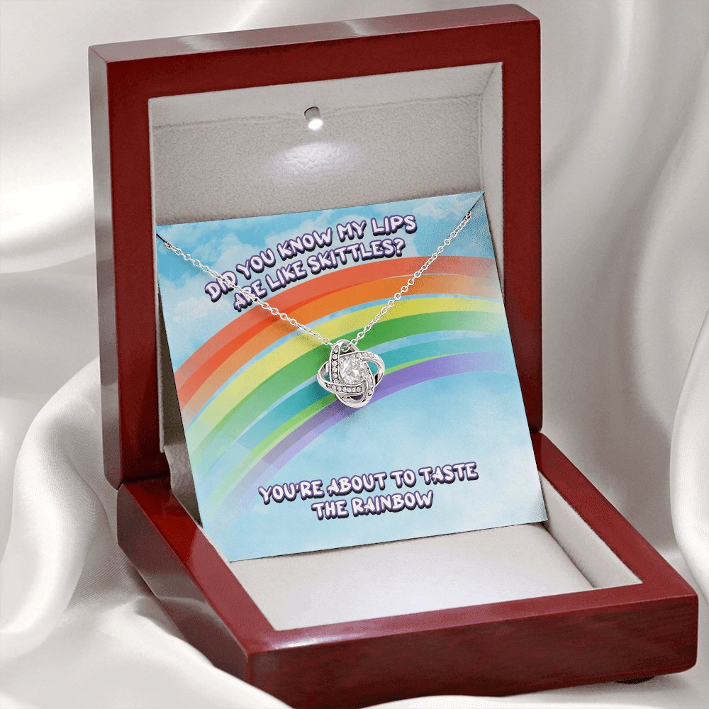 Pickup Line Gift For Her - Skittles - Love Knot Necklace - Celeste Jewel