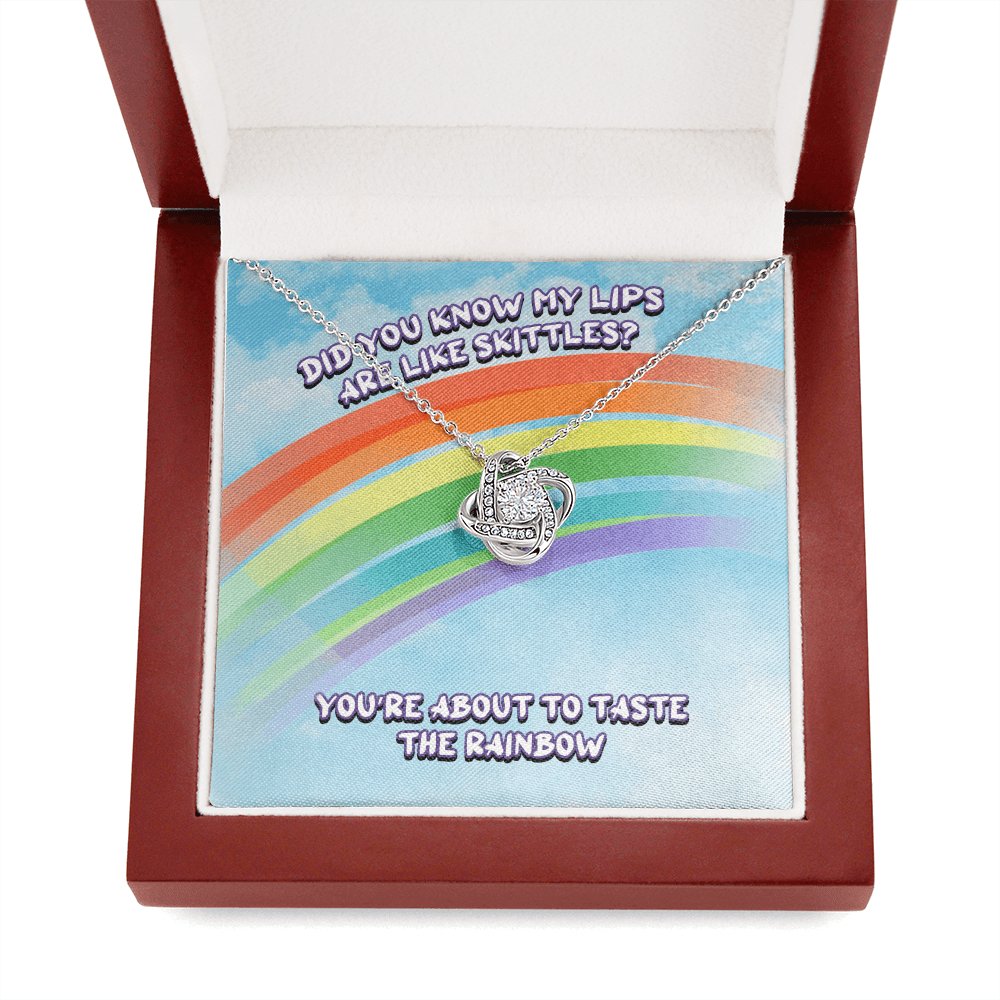 Pickup Line Gift For Her - Skittles - Love Knot Necklace - Celeste Jewel