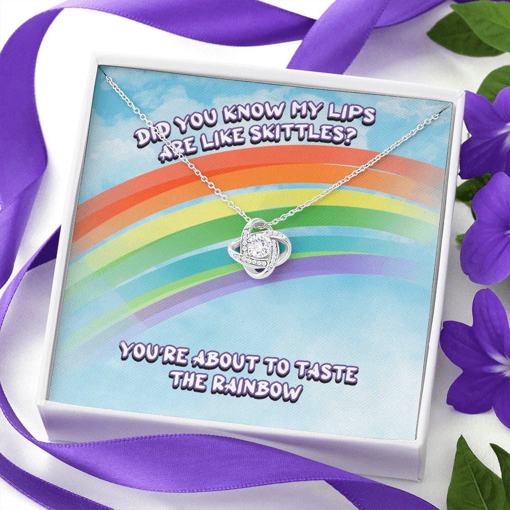 Pickup Line Gift For Her - Skittles - Love Knot Necklace - Celeste Jewel