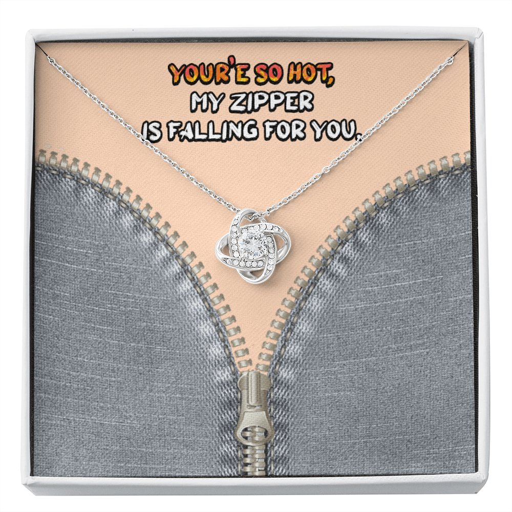 Pickup Line Gift For Her - You're So Hot - Love Knot Necklace - Celeste Jewel