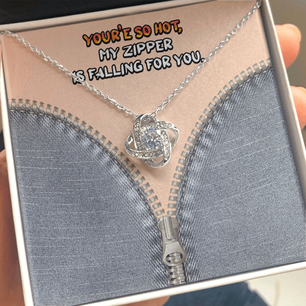 Pickup Line Gift For Her - You're So Hot - Love Knot Necklace - Celeste Jewel