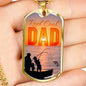 Reel Cool Dad - Luxury Dog Tag Necklace - Celeste Jewel