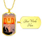 Reel Cool Dad - Luxury Dog Tag Necklace - Celeste Jewel