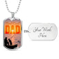 Reel Cool Dad - Luxury Dog Tag Necklace - Celeste Jewel