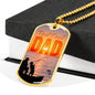 Reel Cool Dad - Luxury Dog Tag Necklace - Celeste Jewel