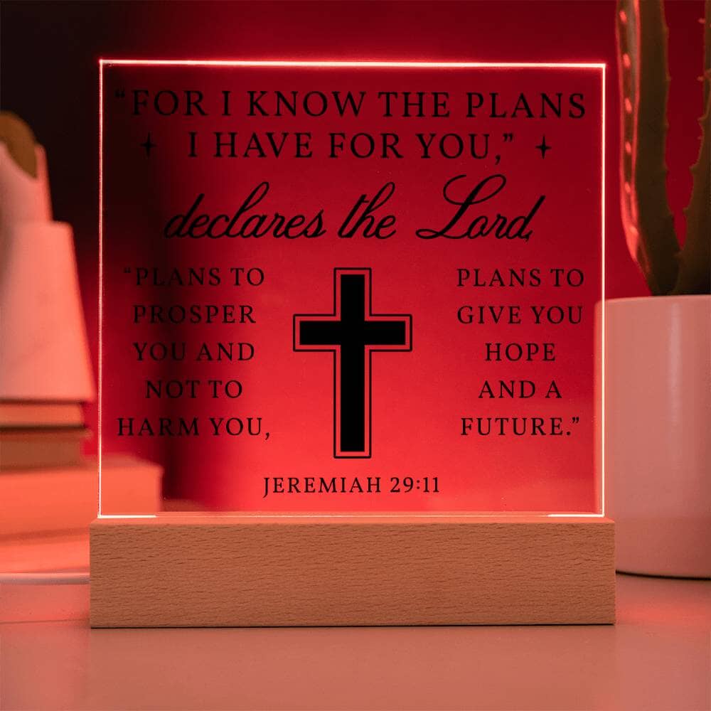 Religious Scripture Gift - Acrylic Square Plaque - Celeste Jewel