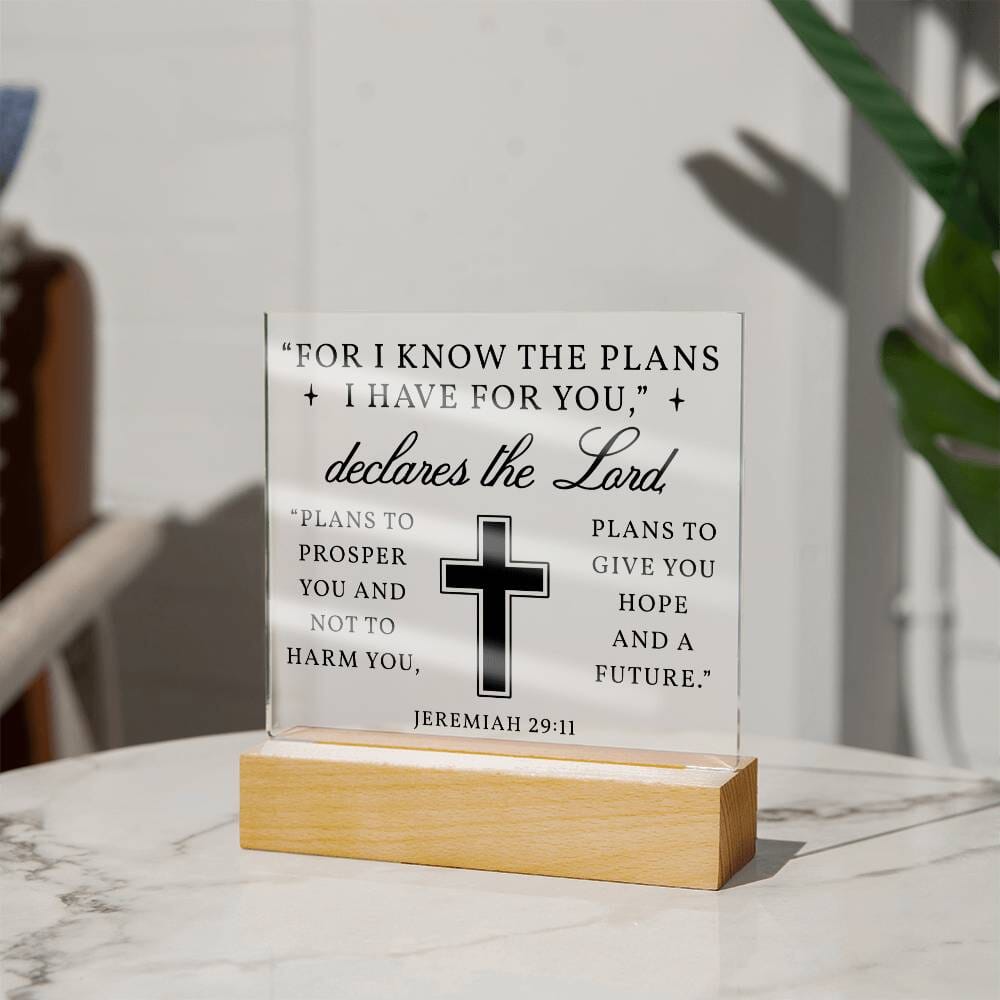 Religious Scripture Gift - Acrylic Square Plaque - Celeste Jewel