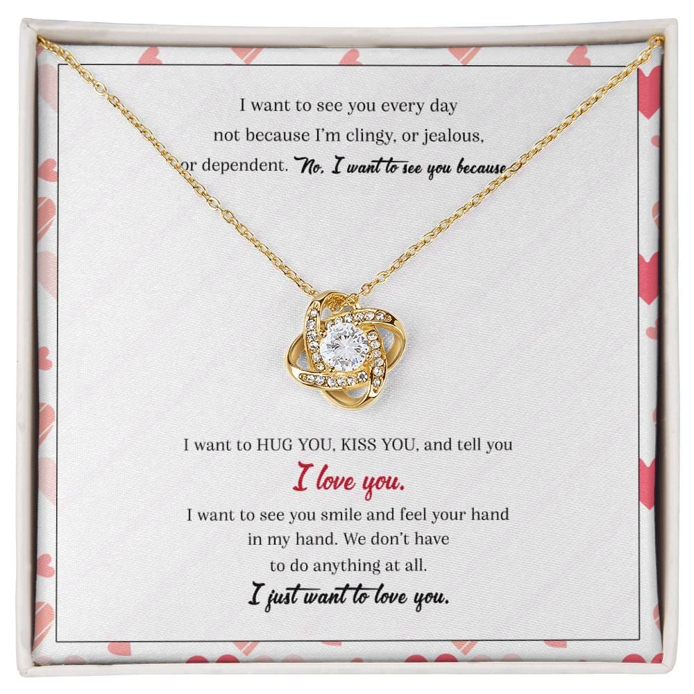 Romantic Gift For Her - See You Smile - Love Knot Necklace - Celeste Jewel