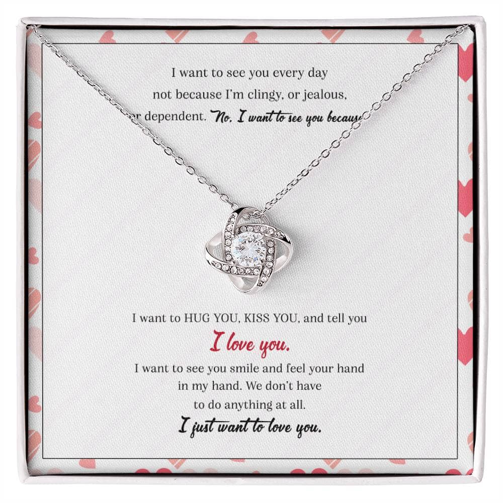 Romantic Gift For Her - See You Smile - Love Knot Necklace - Celeste Jewel