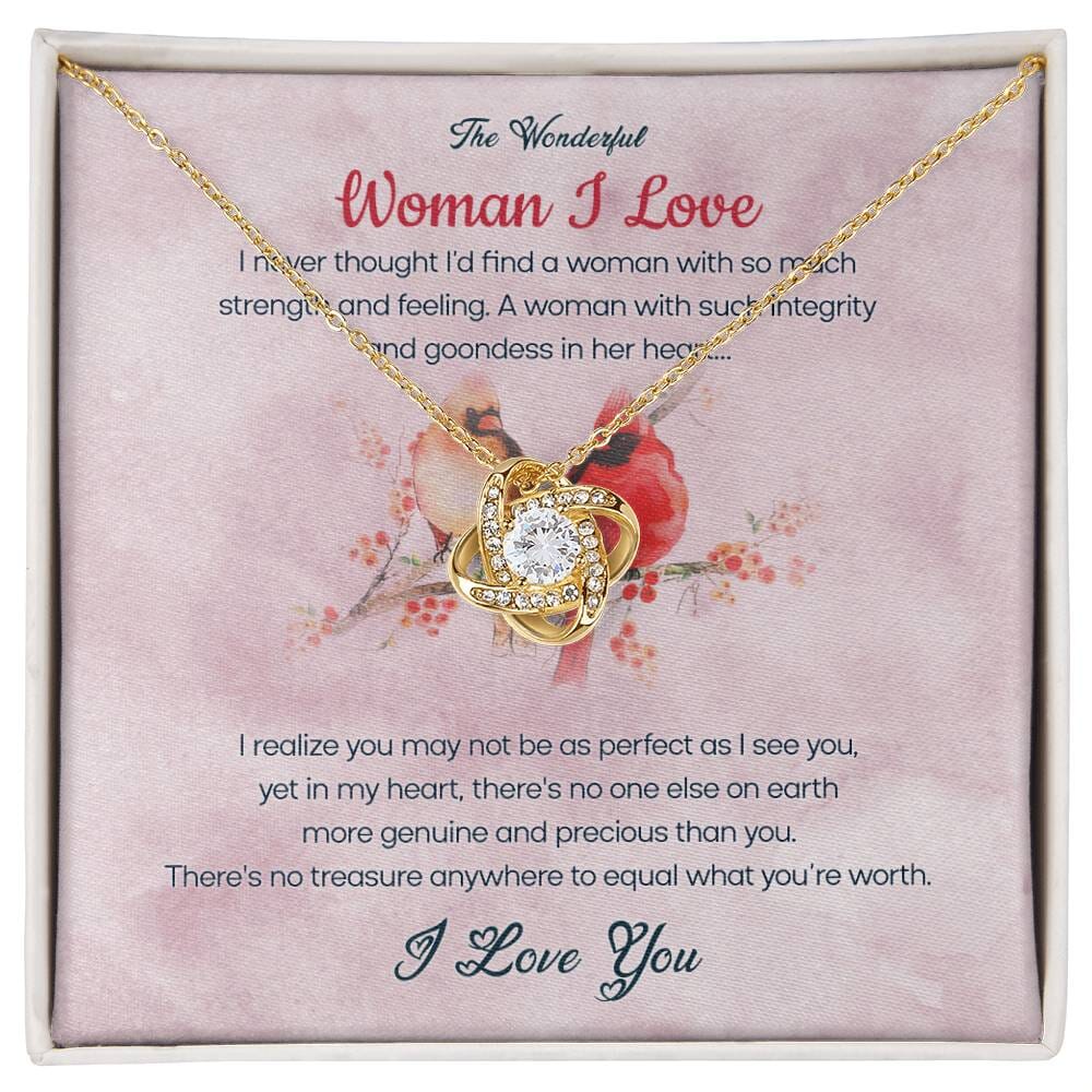 Romantic Gift For Her - Woman I Love - Love Knot Necklace - Celeste Jewel