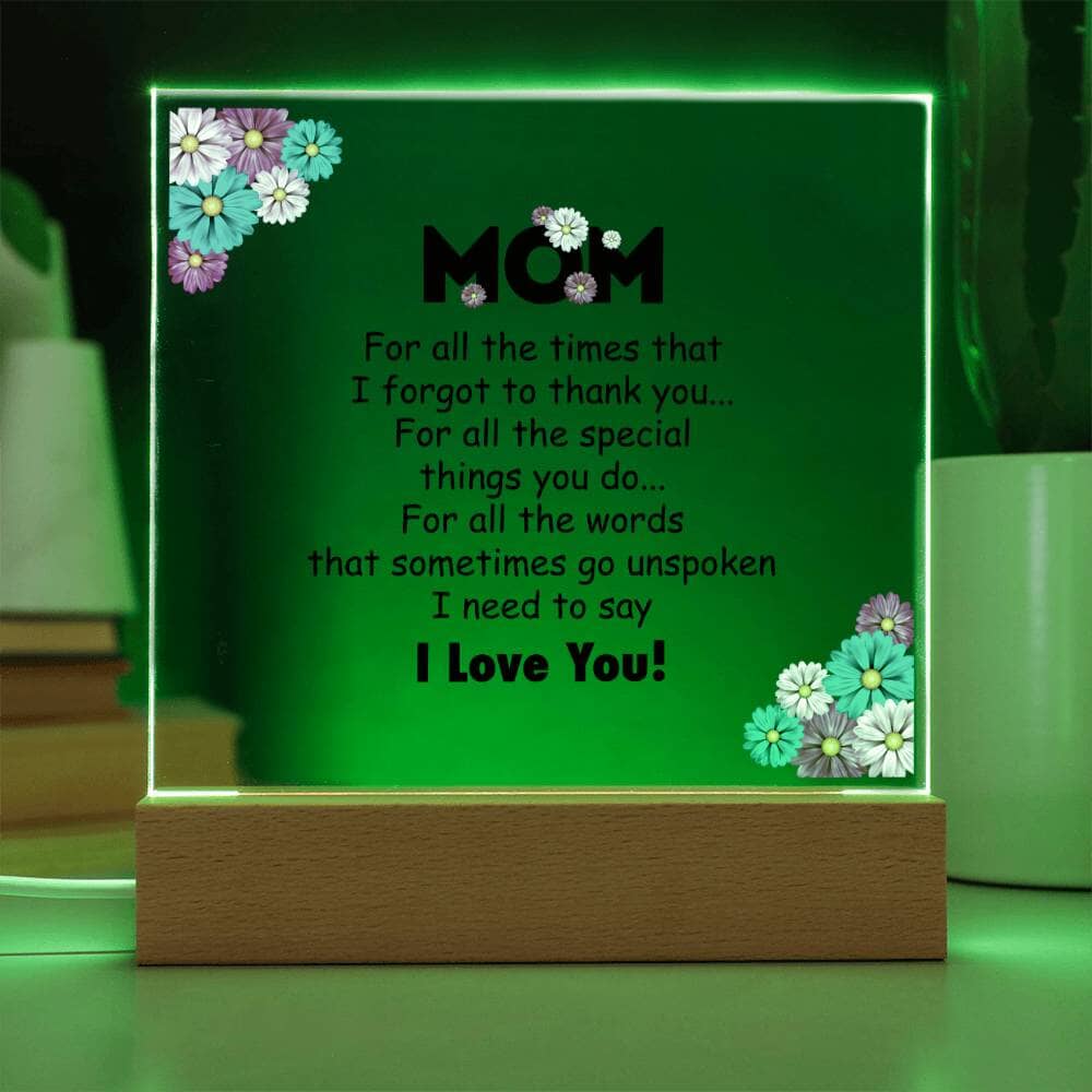 Sentimental Gift For Mom - Acrylic Square Plaque - Celeste Jewel