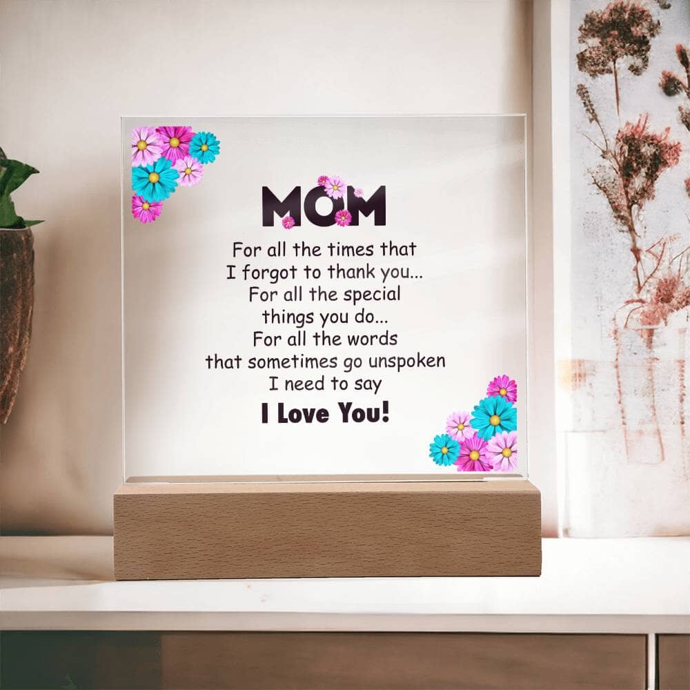 Sentimental Gift For Mom - Acrylic Square Plaque - Celeste Jewel