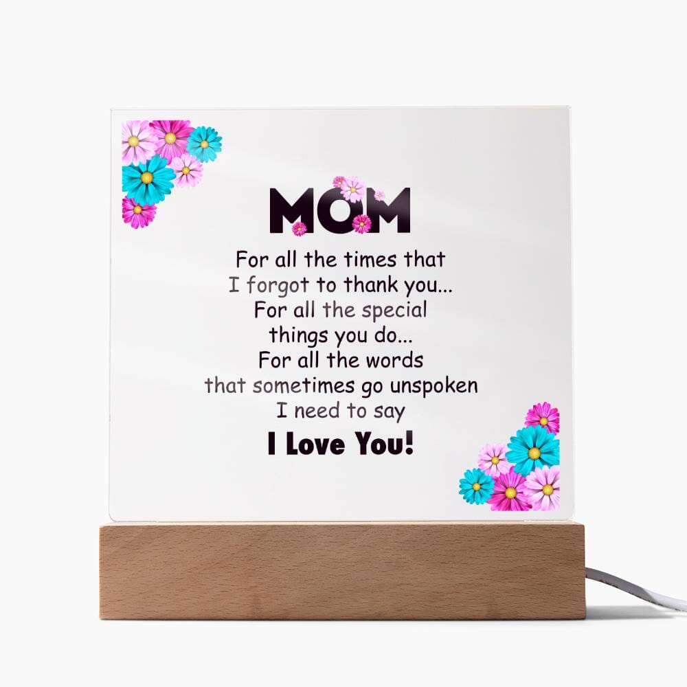 Sentimental Gift For Mom - Acrylic Square Plaque - Celeste Jewel