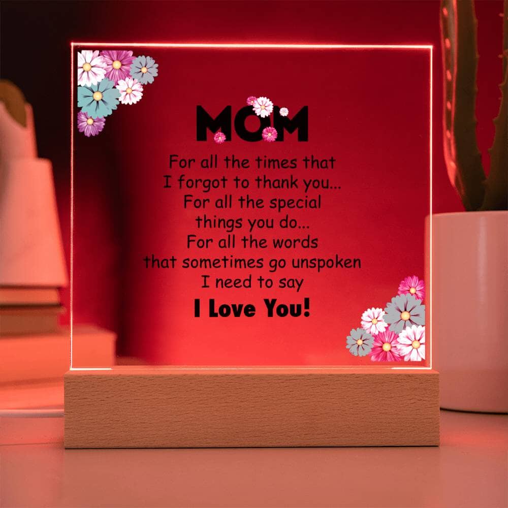 Sentimental Gift For Mom - Acrylic Square Plaque - Celeste Jewel