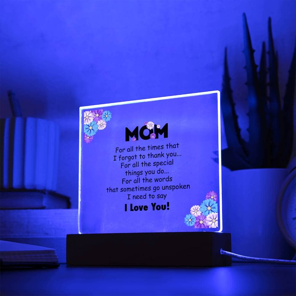 Sentimental Gift For Mom - Acrylic Square Plaque - Celeste Jewel