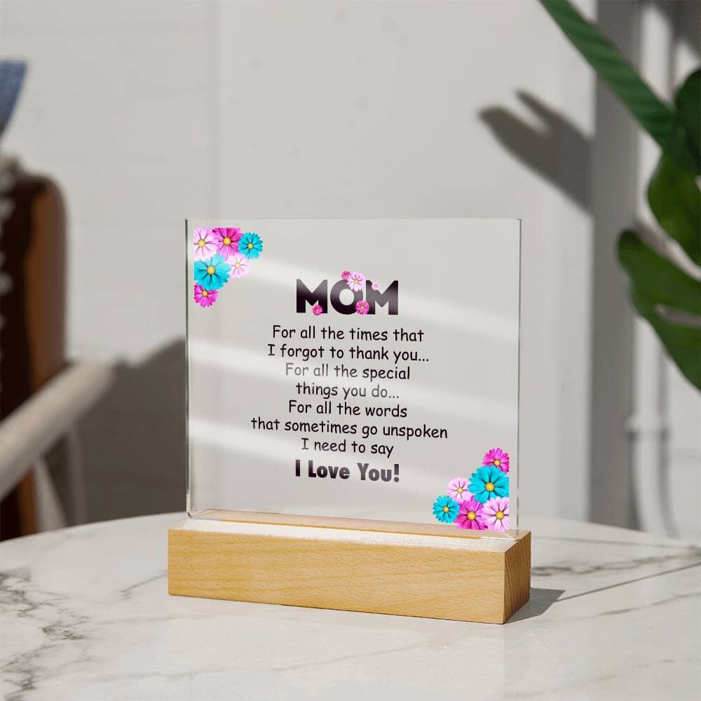 Sentimental Gift For Mom - Acrylic Square Plaque - Celeste Jewel